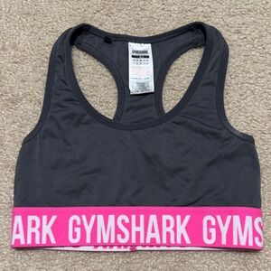 Gymshark Charcoal and Pink Sports Bra